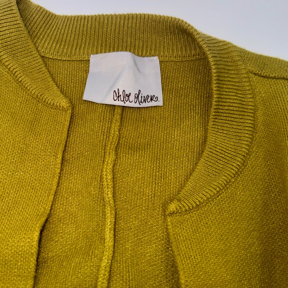 Chloe Oliver cropped heavy knit green cardigan - Picture 3 of 6